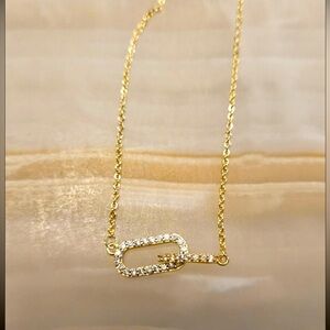 Anthropologie link necklace gold